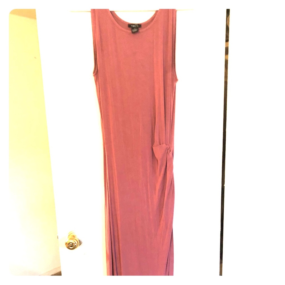 Rose pink cross over dress.